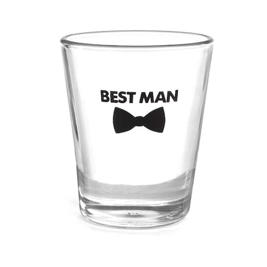 Hortense B. Hewitt Co. Best Man Bow Tie Wedding Party Shot Glass